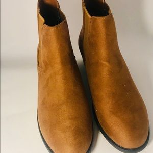Brand new Tan bootie with micro suede. Never worn!